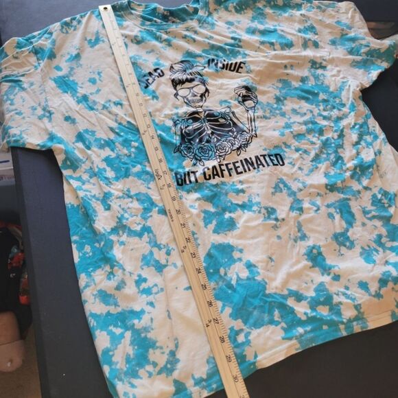 New Dead Inside But Caffeinated Tie Dye T-Shirt 2XL - Picture 4 of 7
